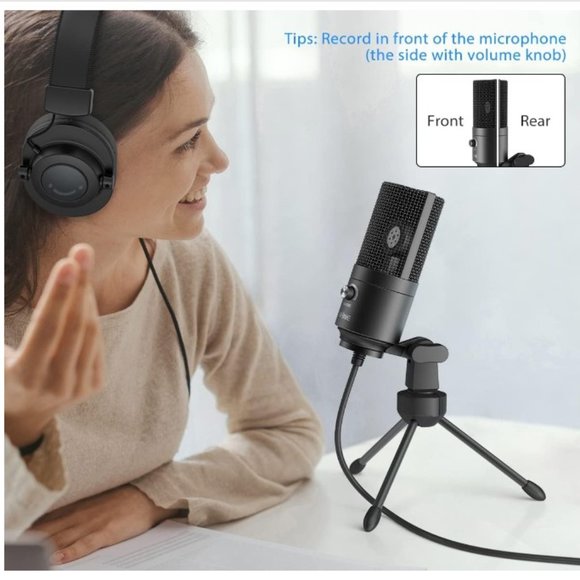 FIFINE USB Microphone, Metal Condenser Recording Microphone - Picture 4 of 5